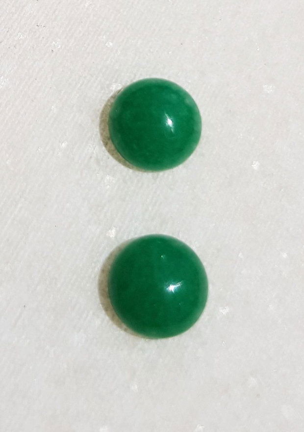 (2 bucati) Cabochon din jad aprox 8x4 mm