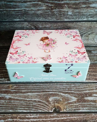 Cufar amintiri, cutie set mot, cufar trusou botez, cutie botez, cutie amintiri, cutie trusou fetita