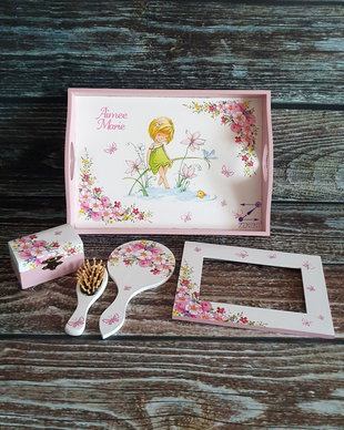 Set mot fetite, set mot cu flori, set pentru taierea motului cu floricele, set roz, set turta