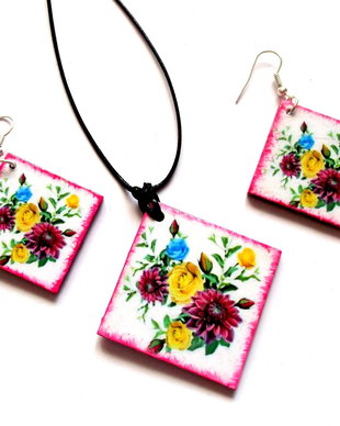 set bijuterii lemn 40336