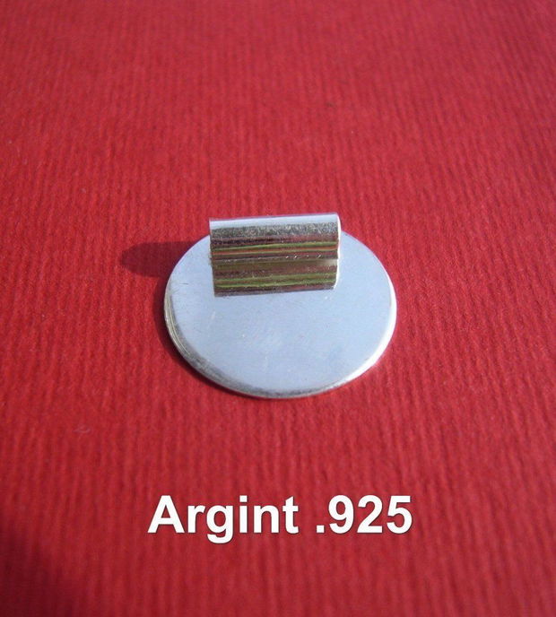 Charm / agatatoare pandant sau cabochon din argint .925 aprox 17 mm diametru