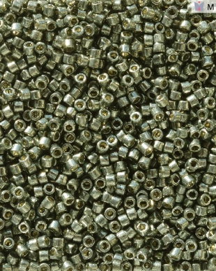 Margele Delica, 11/0, Duracoat Galvanized Dk Steel Green - 2512
