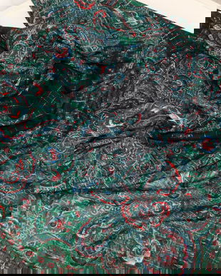 Esarfa  lina  Italia  ,   140 x  140  cm  ,   neutilizata