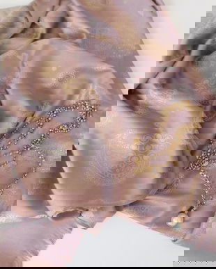 Esarfa noua , Pashmina ,   lina cu matase naturala ,   colier multisir  cadou