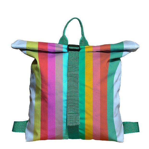 Rucsac Handmade Backpack Abstract, Curcubeu Feel the Rainbow, Multicolor, 45x37 cm