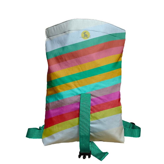 Rucsac Handmade Backpack Abstract, Dungi Optimiste, Multicolor, 45x37 cm