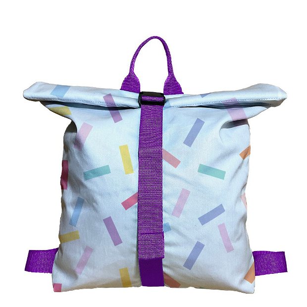 Rucsac Handmade Backpack Abstract, Confetti, Multicolor, 45x37 cm