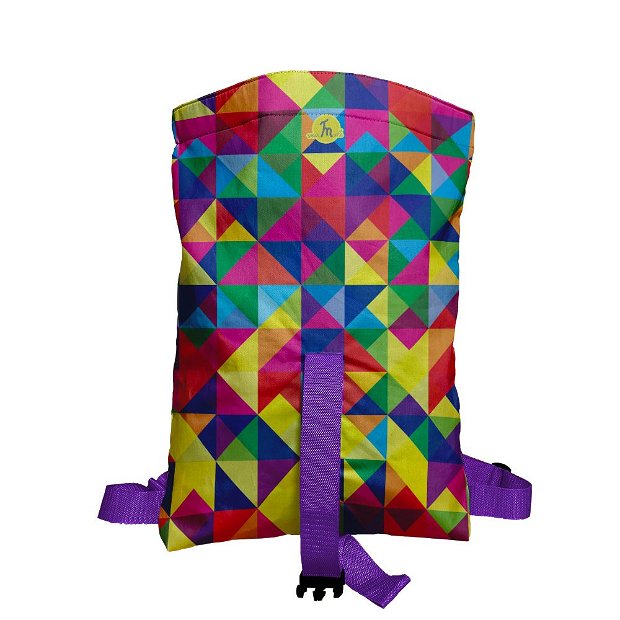 Rucsac Handmade Backpack Abstract, Rubix Cube, Multicolor, 45x37 cm