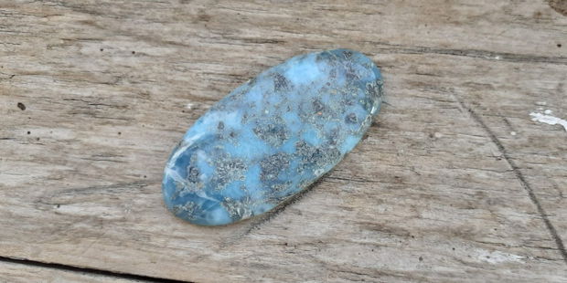 Cabochon larimar (foarte mare), 59x29 mm