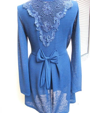 Nou-cardigan cu dantela
