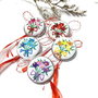 Brosa - martisor  cu broderie manuala