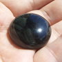 Cabochon agata neagra rotunda mare aprox 30x10 mm