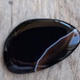 Pandantiv agata neagra, 60x40 mm