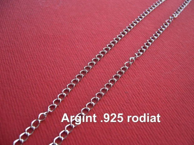 Lant din argint .925 rodiat cu zale sudate de aprox 3x4 mm