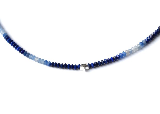 Set de bijuterii  compus din colier și brățară din lapis lazuli si aventurin albastru
