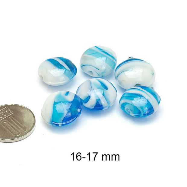 Margele Lampwork, 16-17 mm, N-113