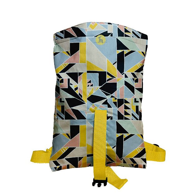 Rucsac Handmade Backpack Abstract Geometric, Metri Patrati, Multicolor, 45x37 cm
