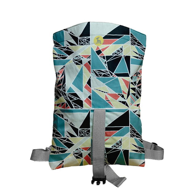 Rucsac Handmade Backpack Abstract Geometric, Matematica, Multicolor, 45x37 cm