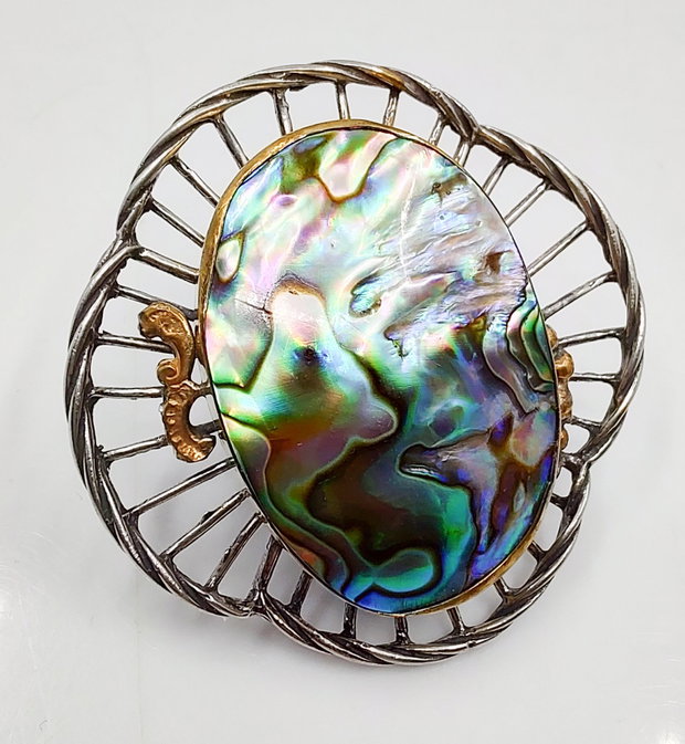 Inel argint cu abalone
