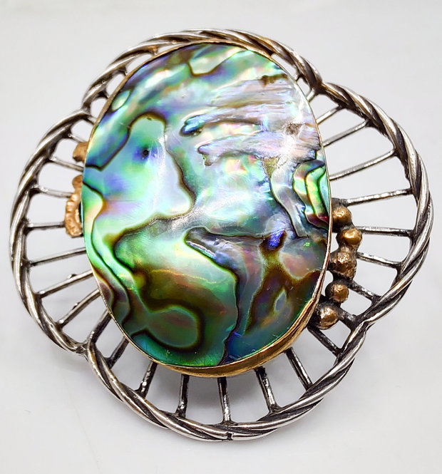 Inel argint cu abalone
