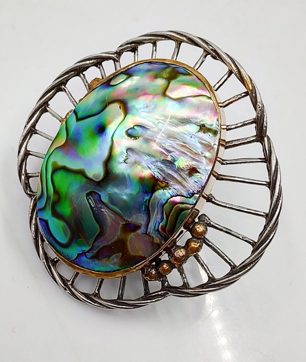 Inel argint cu abalone