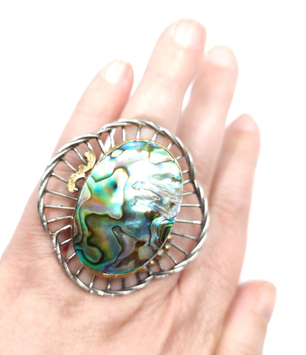 Inel argint cu abalone