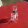 Sticluta din cristal de stanca pentru parfum sau ulei esential aprox 14x20x26 mm - 37 mm (cu capacelul)