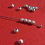 Margica stardust de aprox 3 mm din argint .925 rodiat