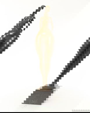 Nud mare - statueta din bronz pe soclu din marmura