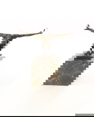 Nud - statueta din bronz pe soclu din marmura