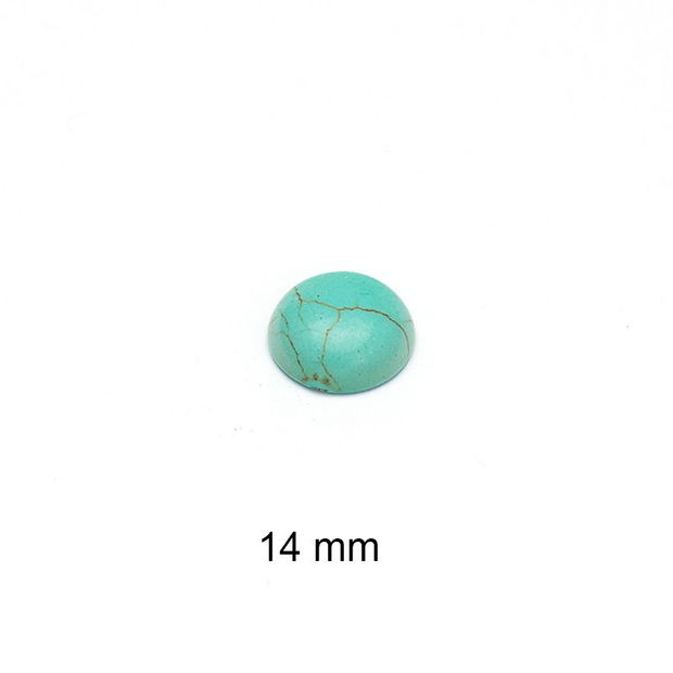 Cabochon Turcoaz sintetic, 14 mm, A973 K