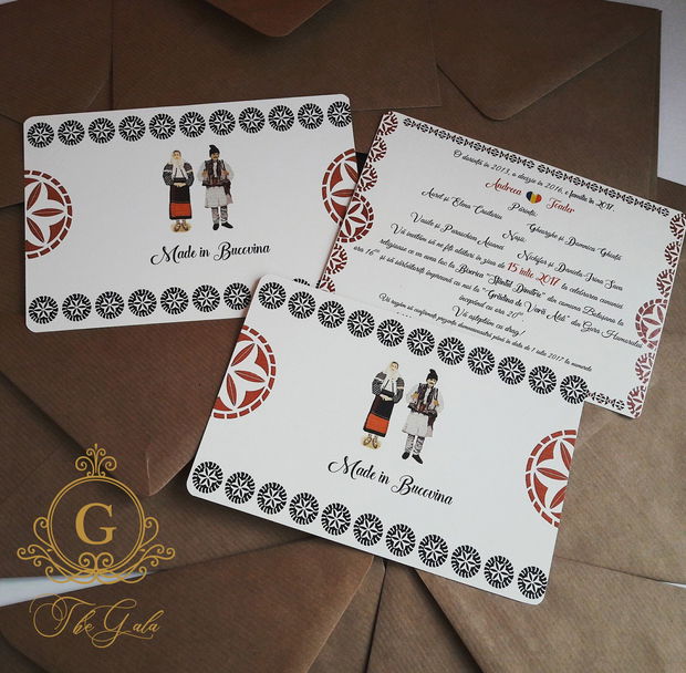 Invitatie cu motive traditionale