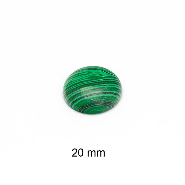 Cabochon malachit sintetic, 20 mm, A972  M5