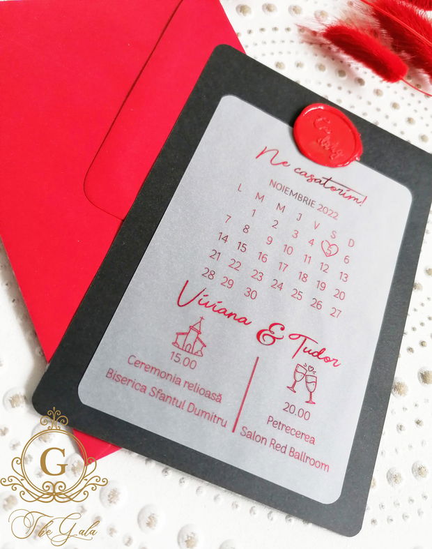 Invitatie nunta Calendar