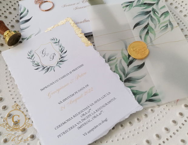 Invitatie nunta Greenery