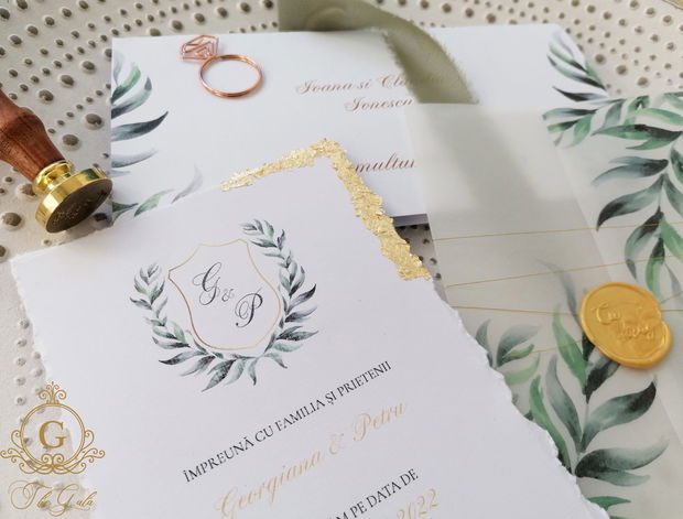 Invitatie nunta Greenery