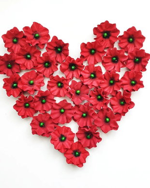 Brosa floare - Martisor din piele