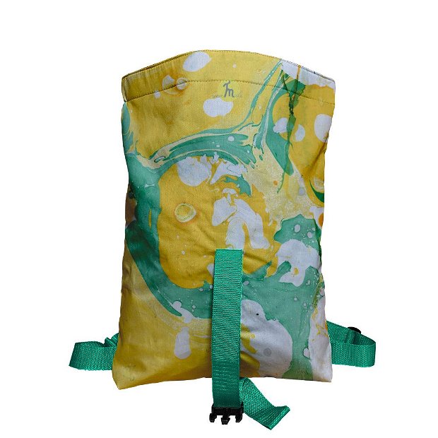 Rucsac Handmade tip Backpack, Limonada cu Lamai si Lime, Multicolor, 45x37 cm