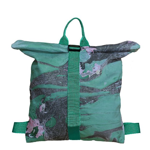 Rucsac Handmade tip Backpack, Fabrica de Carbuni, Multicolor, 45x37 cm