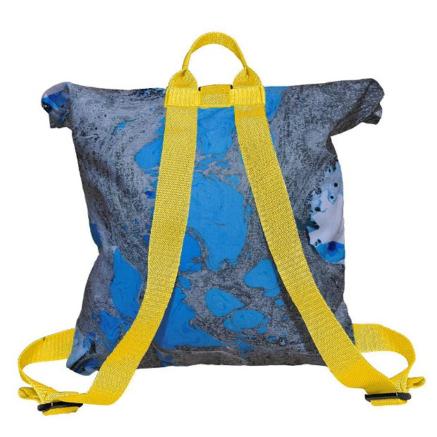 Rucsac Handmade tip Backpack, Pamantul din Spatiu, Multicolor, 45x37 cm