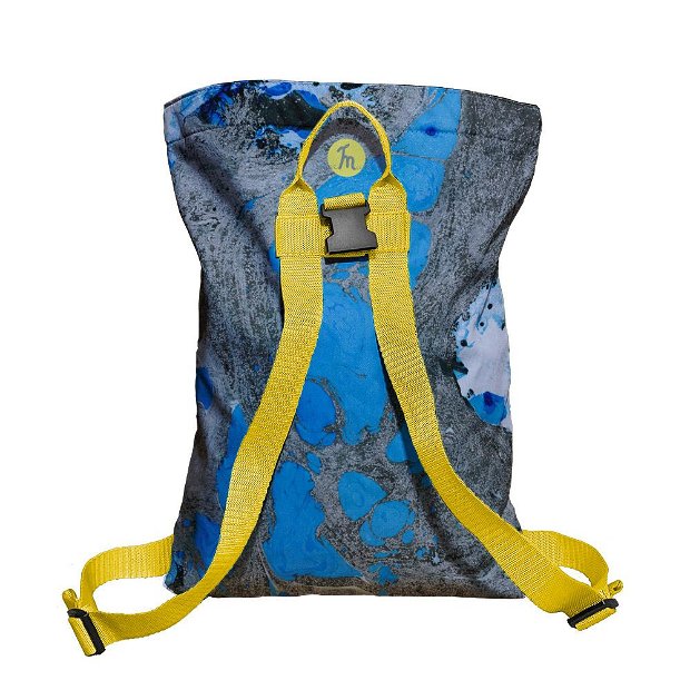 Rucsac Handmade tip Backpack, Pamantul din Spatiu, Multicolor, 45x37 cm