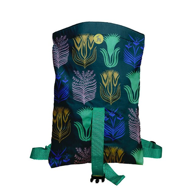 Rucsac Handmade tip Backpack, Botanic Flori de pe Marte, Multicolor, 45x37 cm