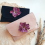 poseta plic handmade unicat din piele - Flower Delight