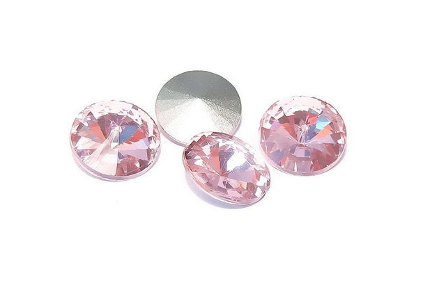 Cabochon din sticla, 12 mm, pink