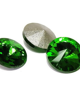Cabochon din sticla, 12 mm, verde