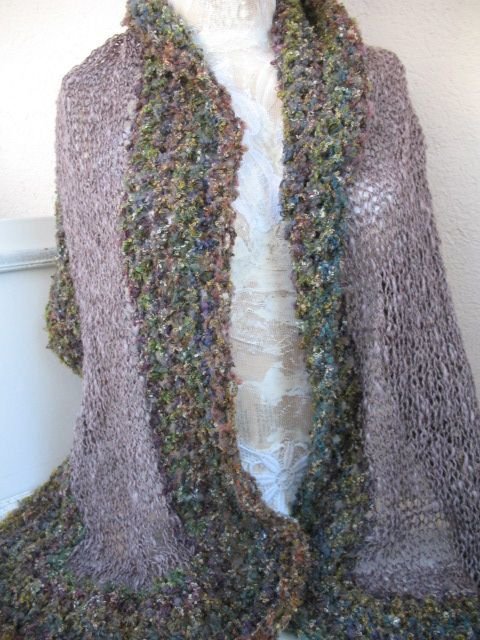 Sal/fular tricotat/crosetat