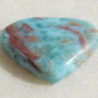 Cabochon de larimar cu insertii de cupru (lucrat manual in INDIA) aprox 5.5x18x24 mm