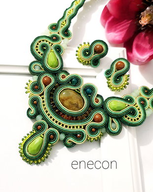 Set verde soutache