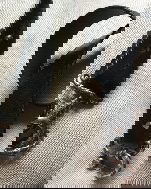 CUREA MASIVA PIELE NATURALA SI METAL