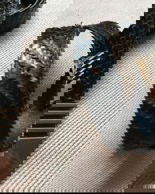 CUREA NEAGRA DIN PIELE DE SARPE